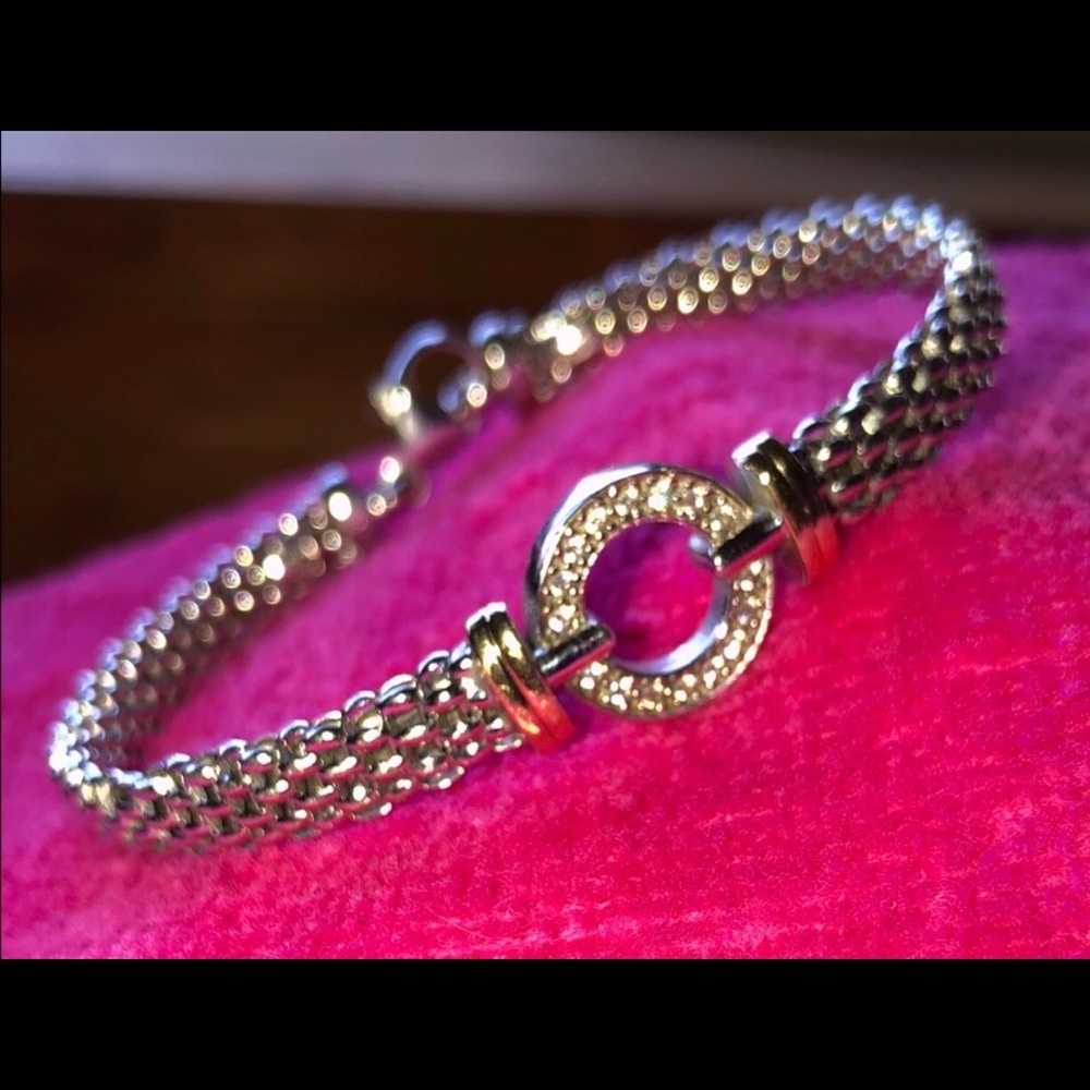 Dyadema Sterling Silver Eternity Bracelet w/ CZ